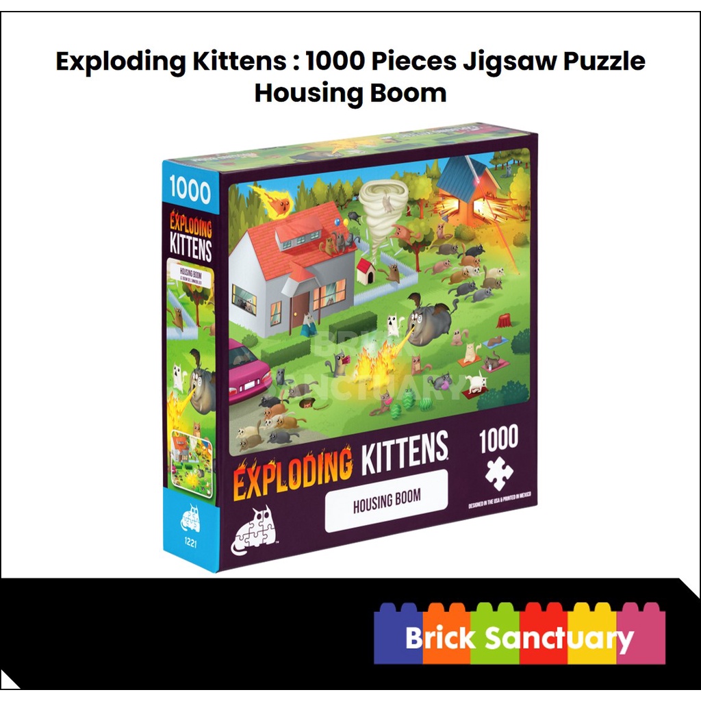 Exploding Kittens 1000 Pieces Jigsaw Puzzle Housing Boom Shopee