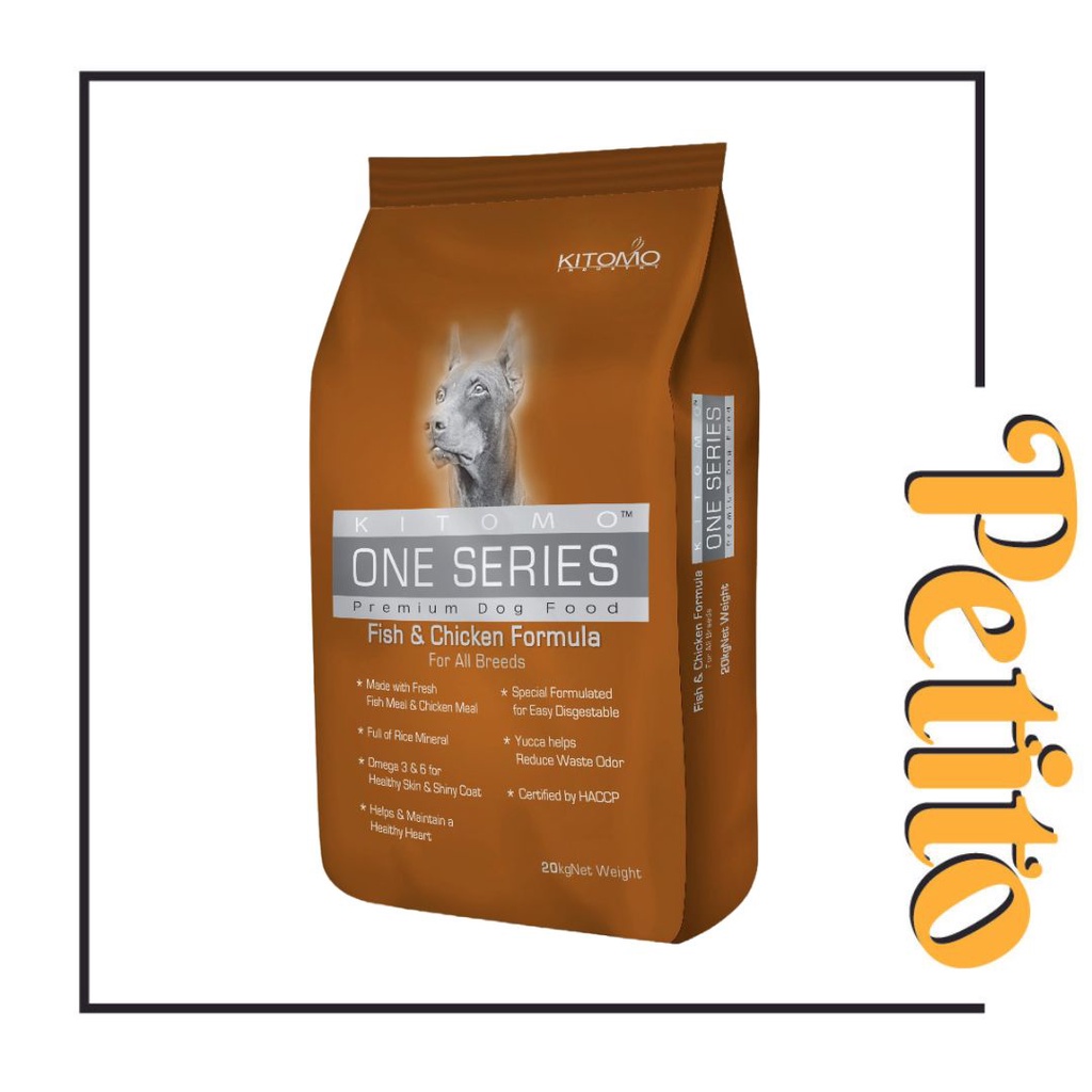 KITOMO ONE SERIES Dog Food 20kg(Fish & Chicken ) Dry Pet Food / Dog