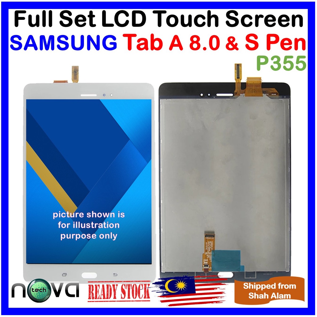ORlGlNAL NGS Brand Full Set LCD Touch Screen Fit For SAMSUNG Galaxy Tab A 8.0 & S Pen (2015) P350 P355