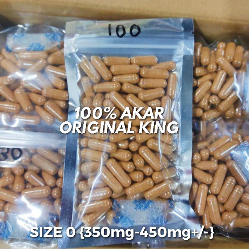 Tongkat Ali Merah KING AAA 10BIJI Kapsul , 100% Akar, LEBIH PADU