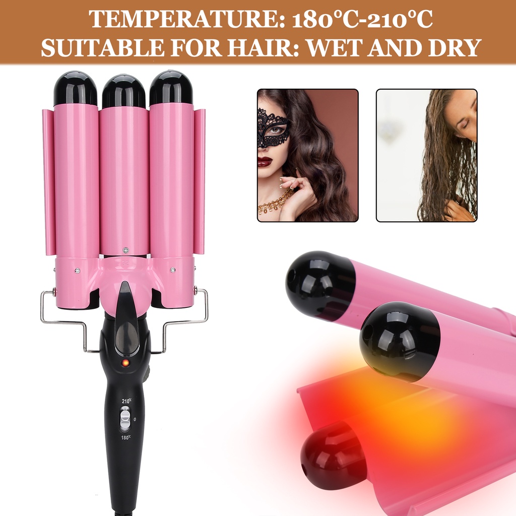 Barrel Curling Iron Wand Hair Waver Styling Tools For Beachy Frizz Free  Waves For All Types Of Hair Temperature Adjustable Hair Curler AliExpress |  Sl Triple Ceramic Curling Iron, Latest Version Barrel