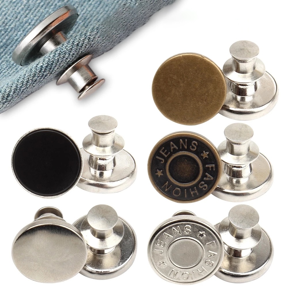 Detachable Metal Buttons for Jeans Thin Waist Perfect Fit DIY Adjust Universal Buckle