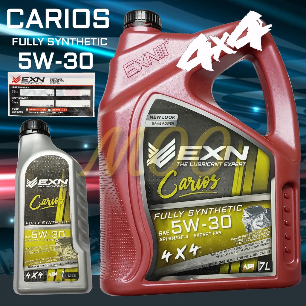 EXN CARIOS EXPERT FA5 SAE 5W30 FULLY SYNTHETIC 4x4 DIESEL ENGINE OIL (7