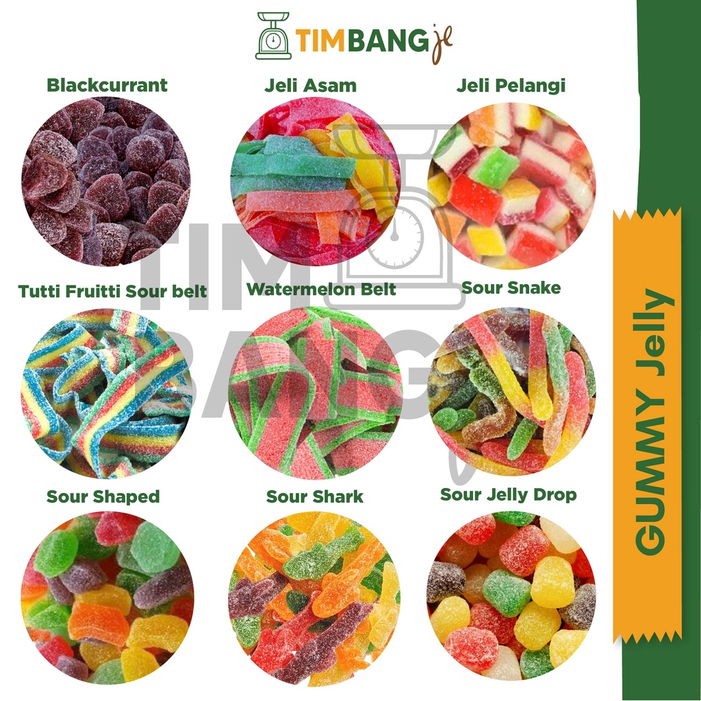 Mixed Pastilles Gummy Jelly Candy Jeli Asam Blackcurrant Gummy Jelly ...