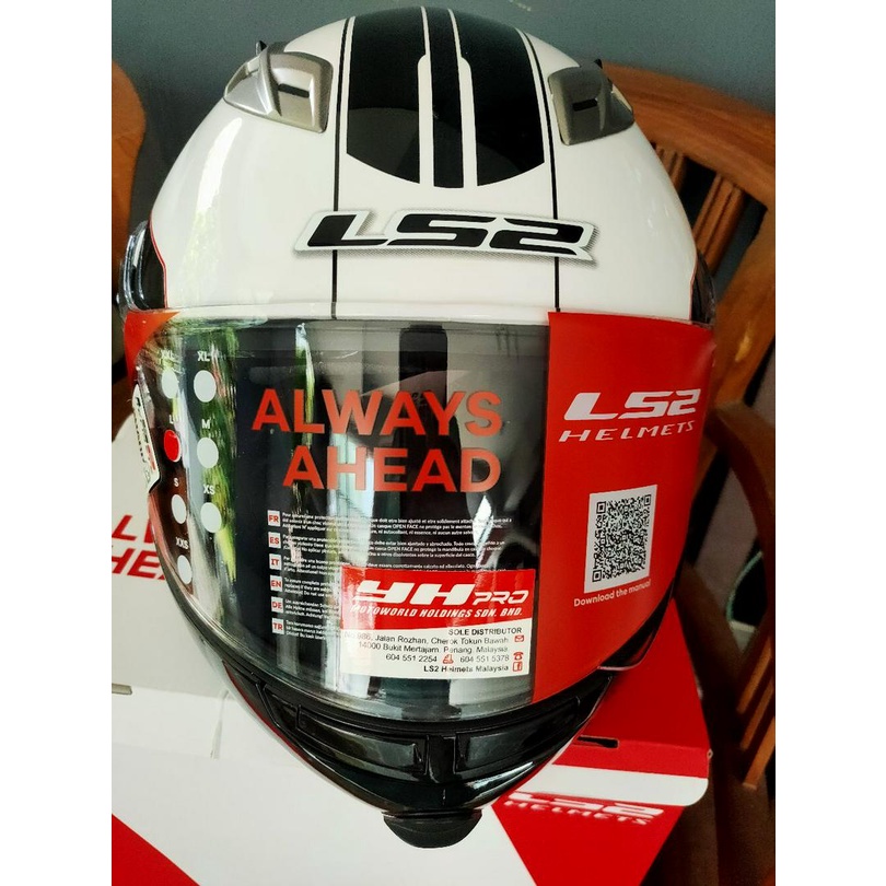 LS2 FF370 SHADOW WHITE FULL OPEN FACE MODULAR HELMET | Shopee Malaysia