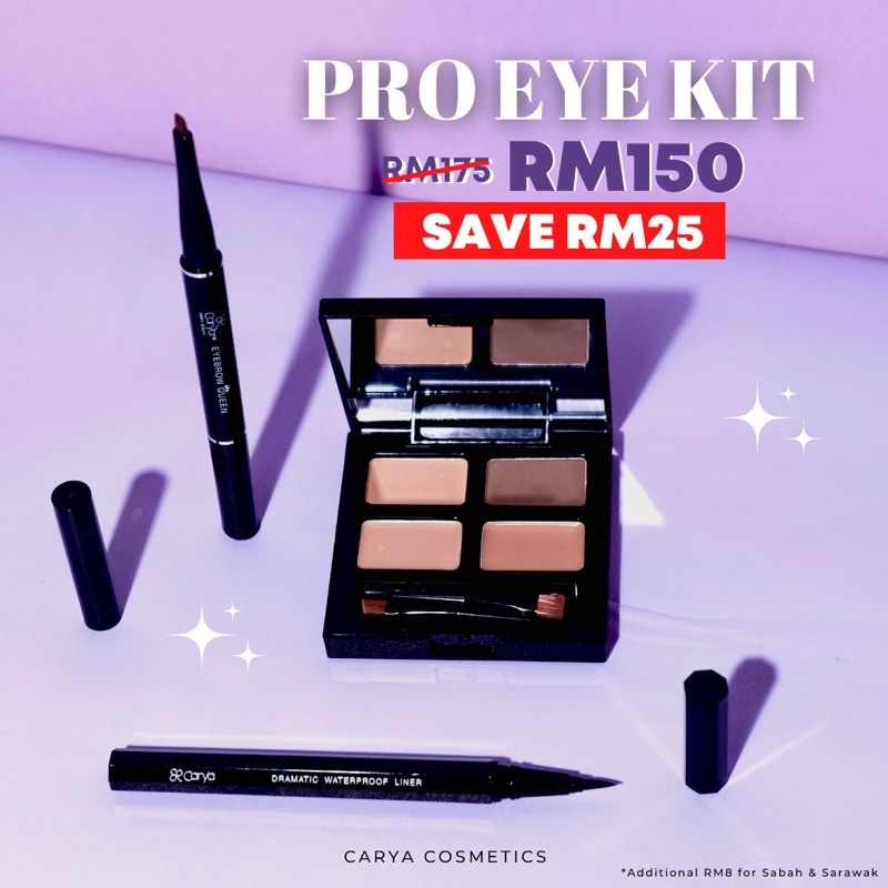 BROW ME KIT Combo [Eyebrow Queen/ Eyeliner] Carya Cosmetics Shopee