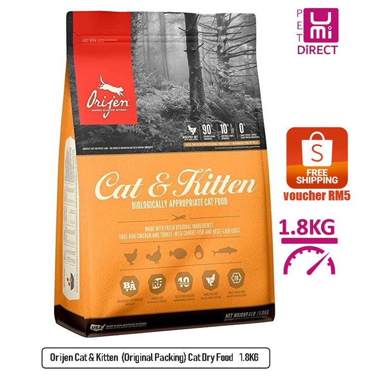Orijen Cat & Kitten Dry Food 1.8kg Shopee Malaysia