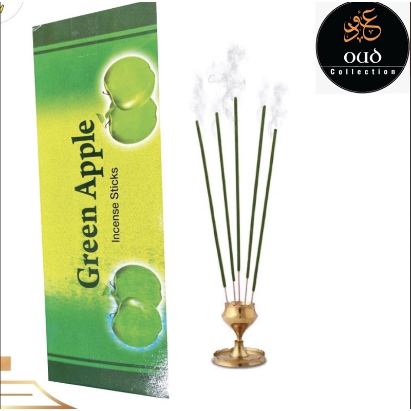 GREEN APPLE INCENSE STICK (1 BOX X 6 PEAK =120 STICKS) HALAL