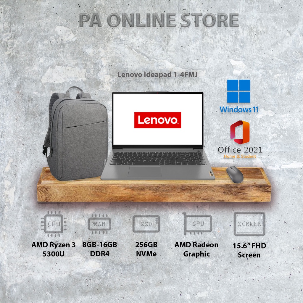 Lenovo IdeaPad 1 15ALC7 82R4004FMJ 15.6" FHD Laptop Cloud Grey ( Ryzen