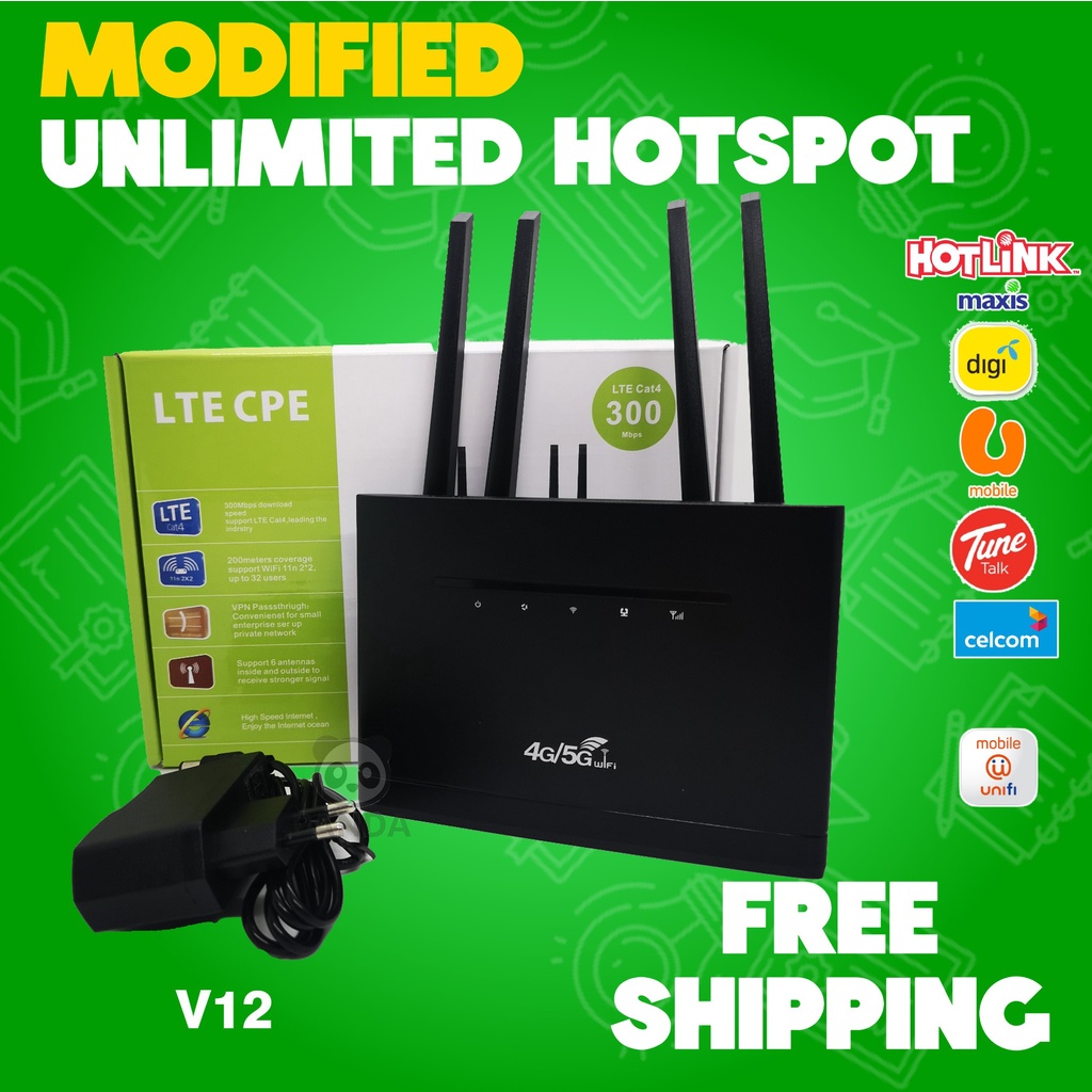 V12 Modem Unlimited Wifi OEM Data Hotspot Bypass Modified Router 4G LTE