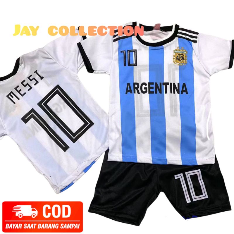 Argentine National Team Children's Football Suits Age 6months-15 Years Old Boys Soccer jersey Newest Argentine Children's Sports Clothing Children's Tops Children's Tops Sets Of Children's Shirts Embroidered logo lionel messi Soccer Shirts Wholesale Free