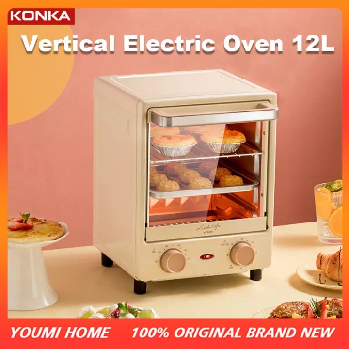 KONKA Electric Oven Household Multi-functional Mini Vertical Small Oven 12L/15L/16LCapacity 3 Layer Vertical Oven Mini Toaster Oven 3 in 1 烤箱