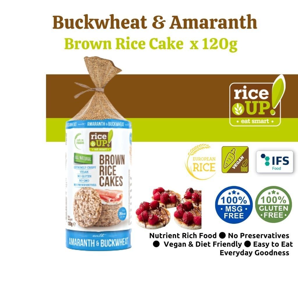 Buckwheat & Amaranth Whole Grain Brown Rice Cakes (120g) Shopee Malaysia