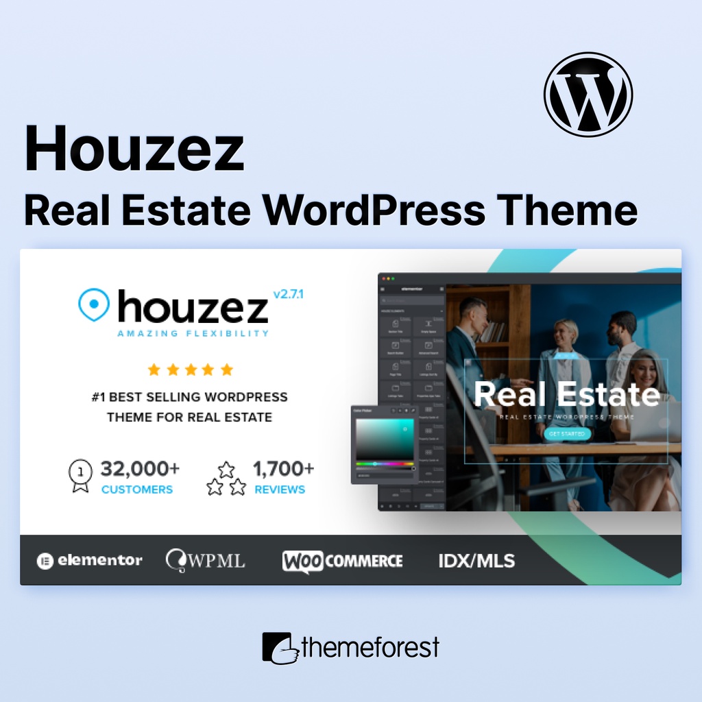 Houzez - Real Estate WordPress Theme (Themeforest Best Sellers) (Premium)