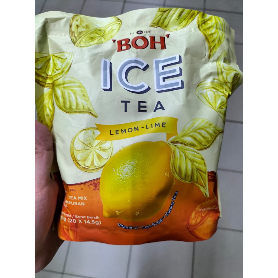 BOH ICE TEA LEMON LIME/ ORCHARD SPLASH 20 SACHETS X 14.5G **WITH FREE