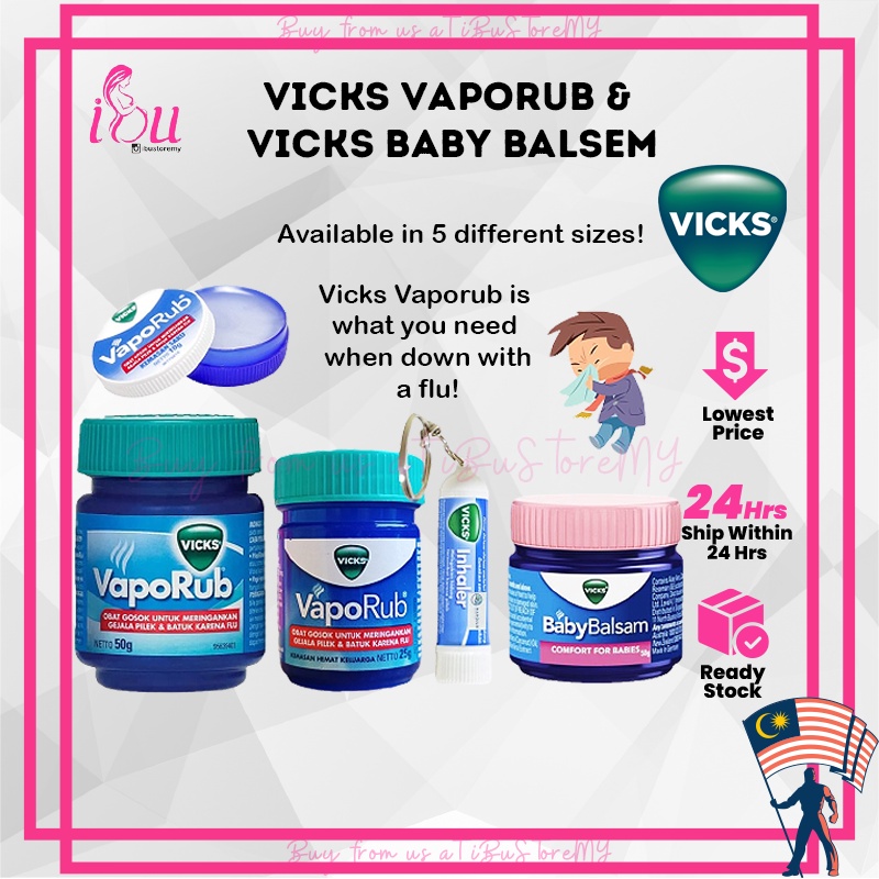Vicks Vaporub Baby Balsem 10g 25g 50g Vicks Inhaler Vicks Baby Cold
