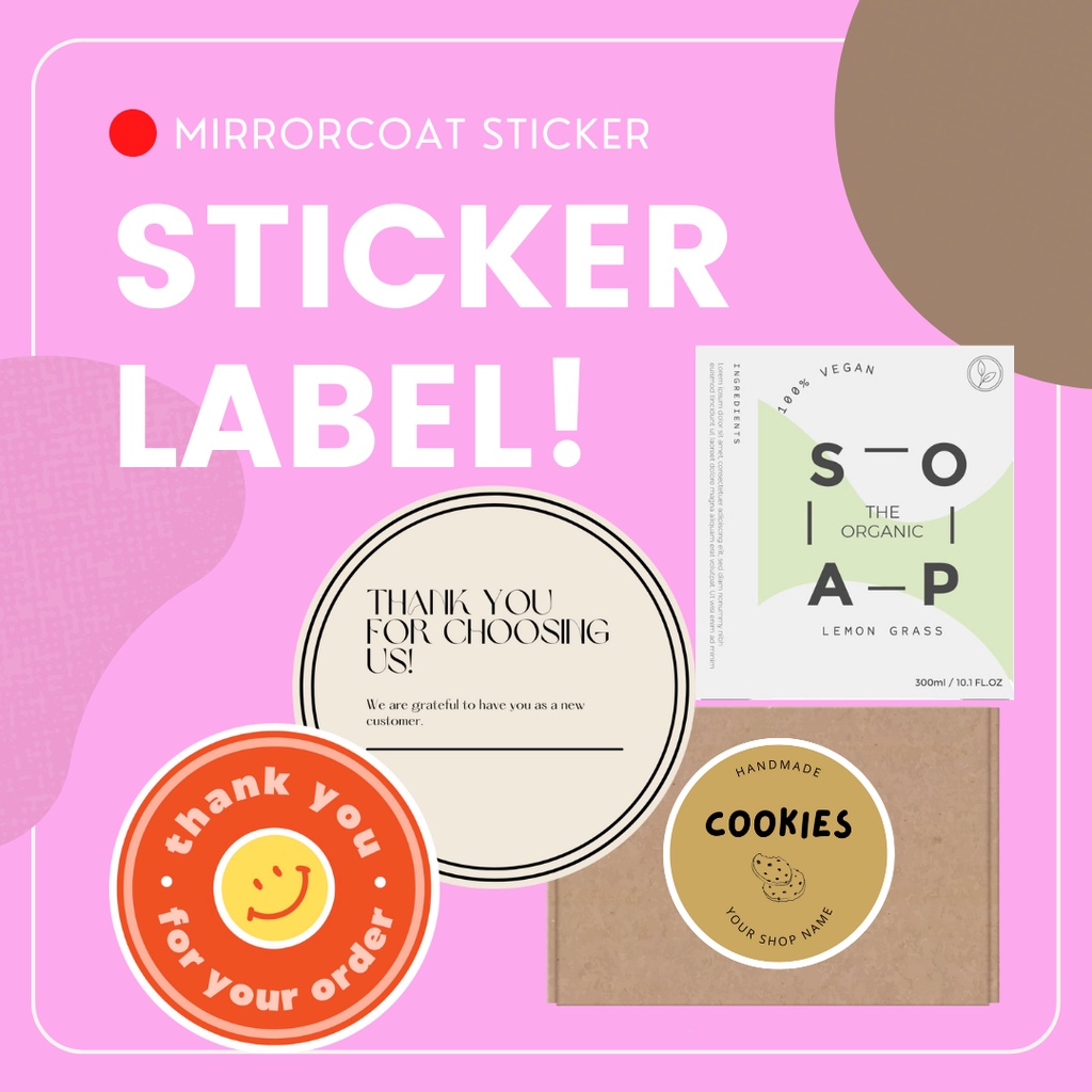 Sticker printing Sticker label / Sticker product / Sticker mirrorcoat