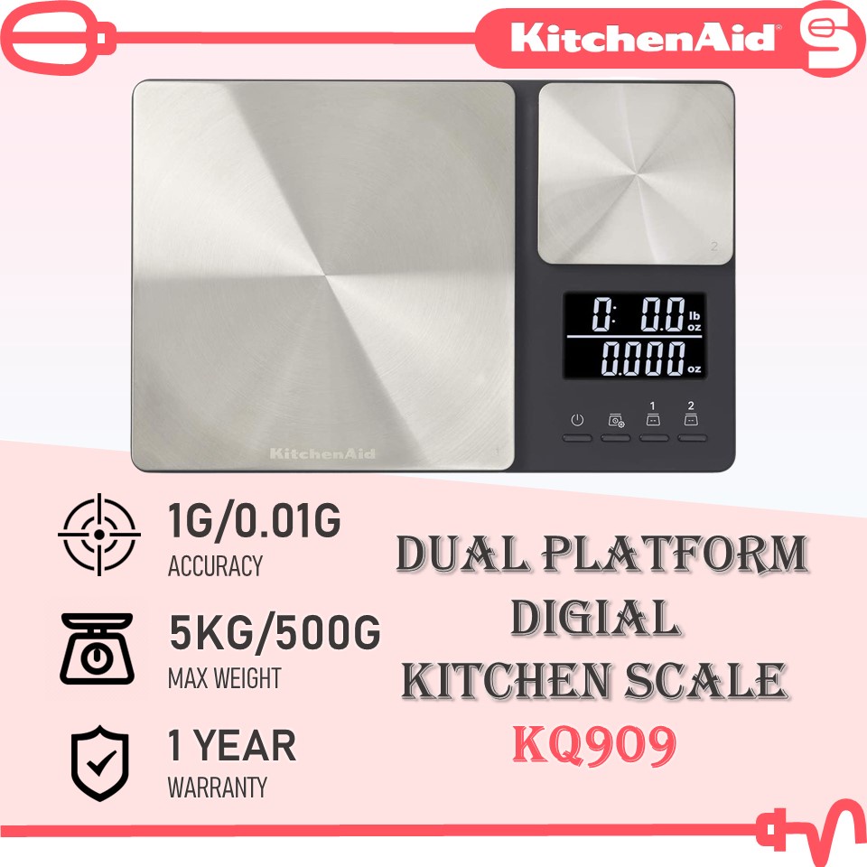 KITCHENAID Dual Platform Digital Kitchen Scale KQ909 (5kg/11lb) Ultra