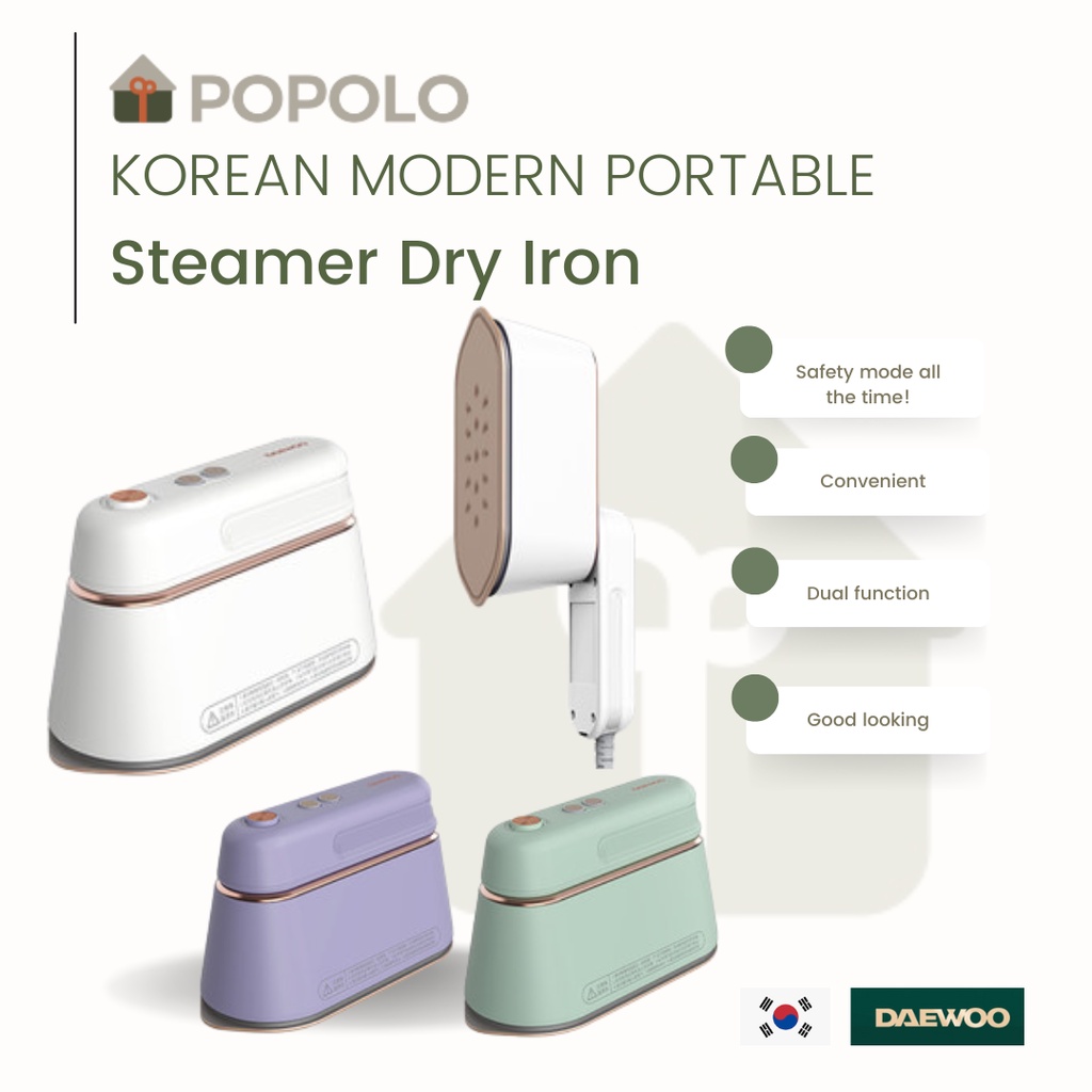 READY STOCK [DAEWOO] Garment Steamer Iron Handheld Garment Portable