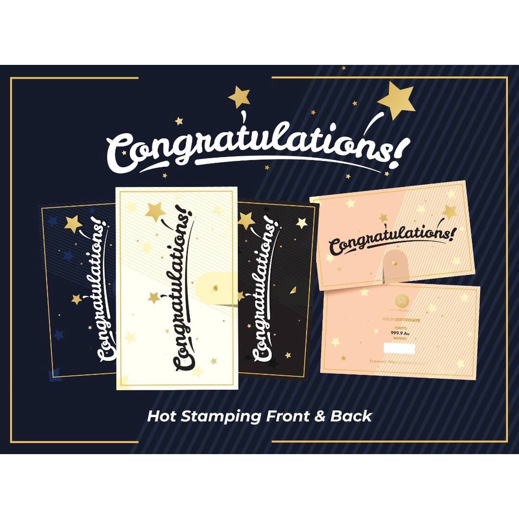 MINI GOLDBAR CONGRATULATIONS EMAS MINI BAWAH 1 GRAM DANTE PRECIEUX PURITY 999.9 24K