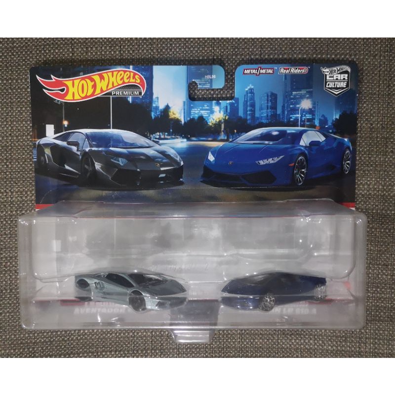 Hot Wheels Premium Car Culture Twin Pack Lamborghini Aventador Coupe ...