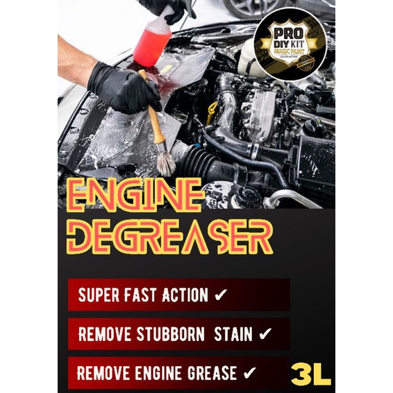 Engine Degreaser cleaner PRO DIY KIT 3Liter RED Colour Shopee Malaysia