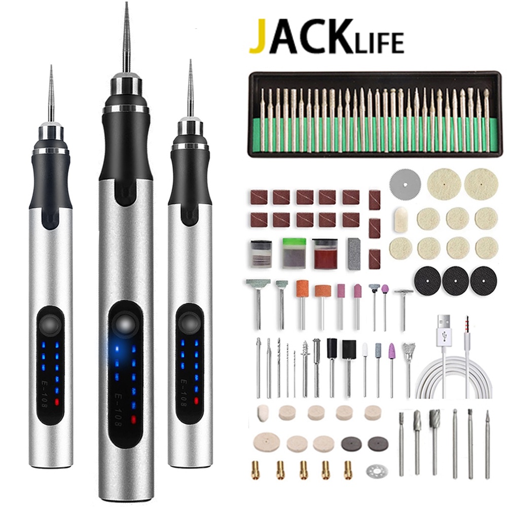 JACKLIFE Mini Cordless Drill Power Tools Electric 3.6V Drill Grinder Grinding Accessories Set Wireless Engraving Pen For For Jewelry Glass Wood