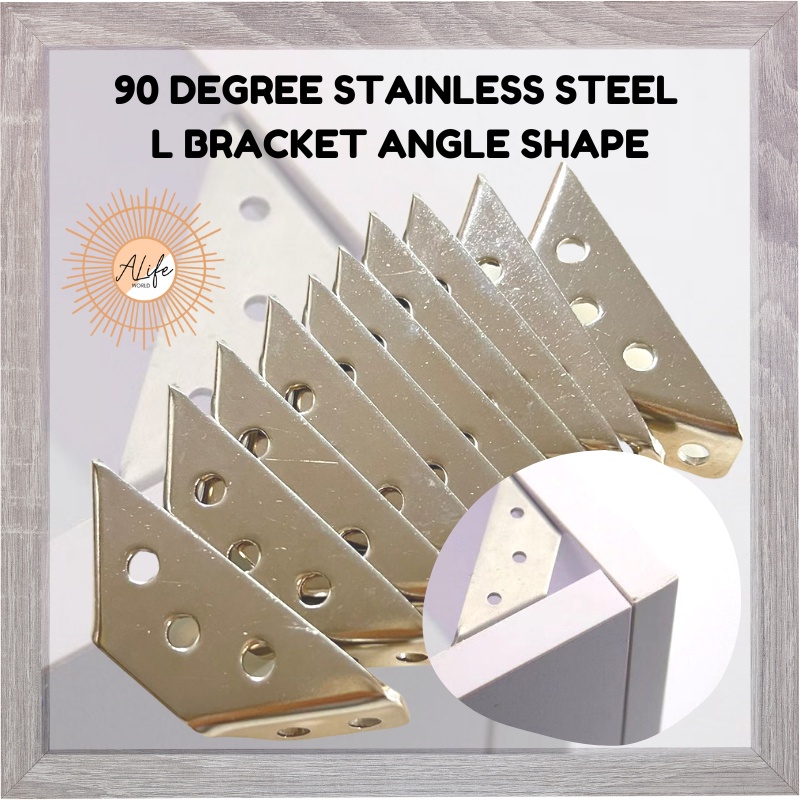 ALife 90 Degree Stainless Steel L Bracket Connector Rack Angle Shape