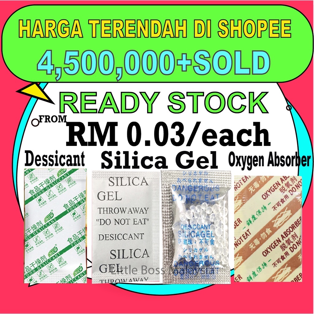 ️(100 Pieces) ️Cheapest In ShopeeFOOD DESICCANT/SILICA GEL/OXYGEN