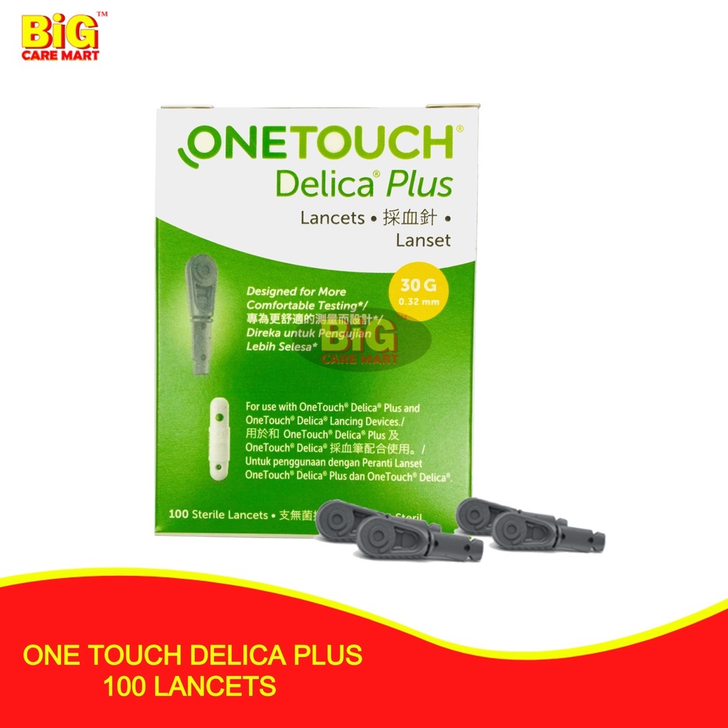 One Touch Delica Plus Lancets 30G 100s ( Ultra Thin Lancets ) LESS