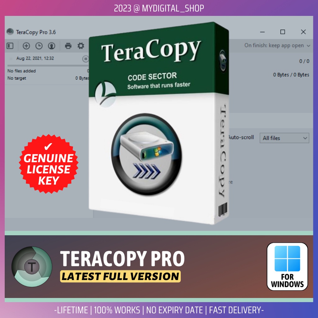 [Windows] TeraCopy Pro 2023 v3.6 Genuine License Key Full Version