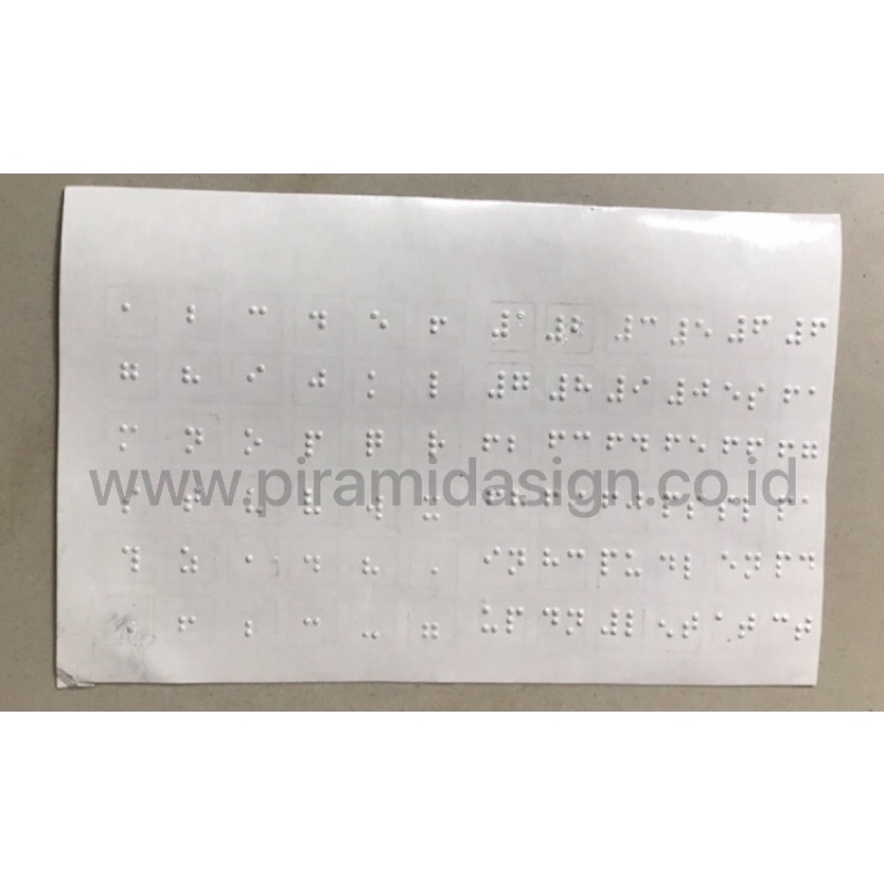 Braille Keyboard Sticker Tuna Netra Disable Low Vision Difabel