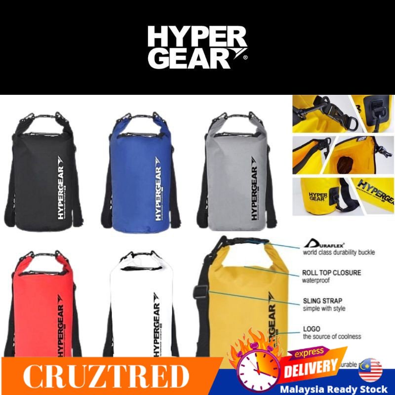HYPERGEAR Sling Bag DRY BAG 10L 15L 20L Beg Lelaki Bags Travel Bag Waterproof Sling Bag