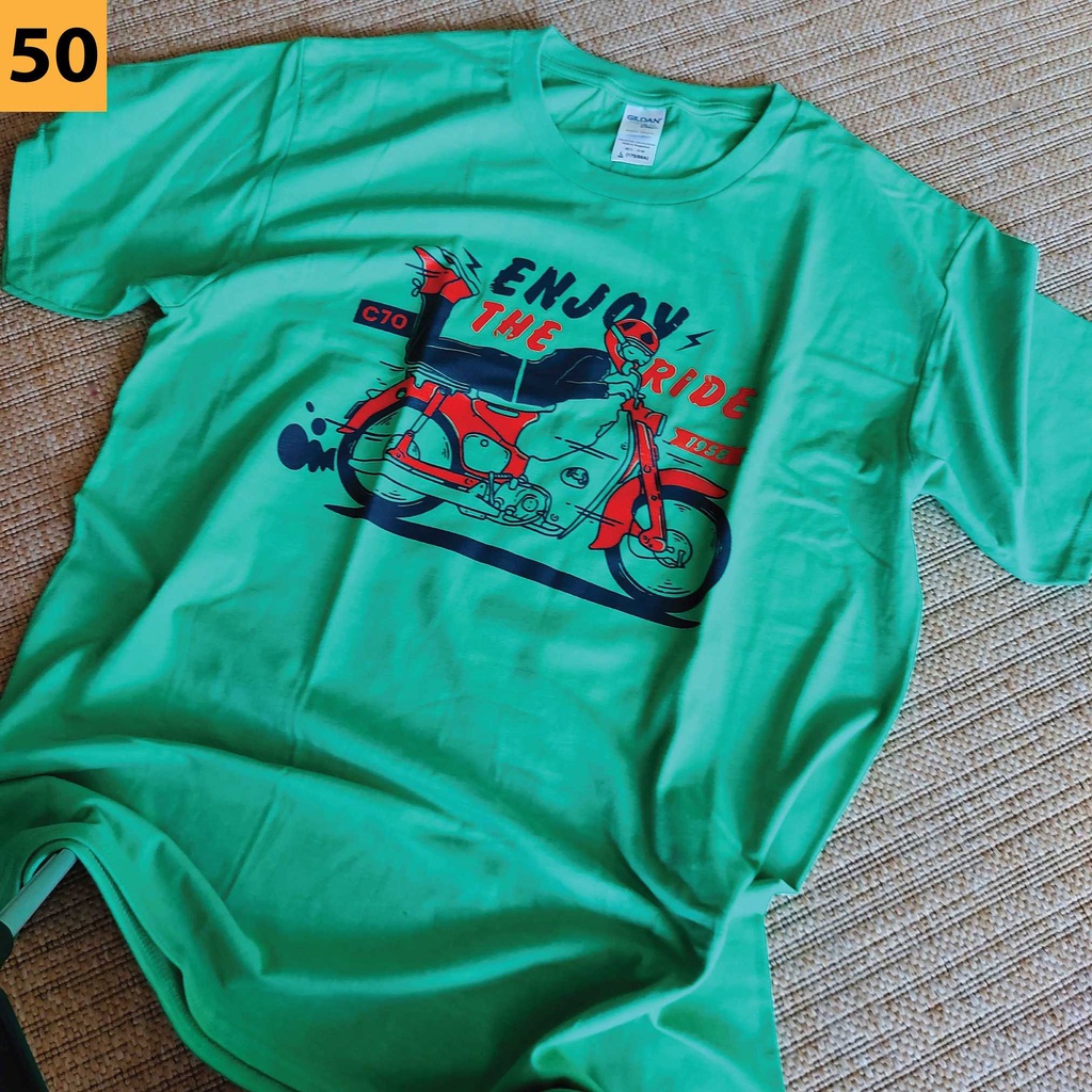 REVARTEES TSHIRT Superman Motor GILDAN PREMIUM Heather Green 100 cotton 180gsm(Tak