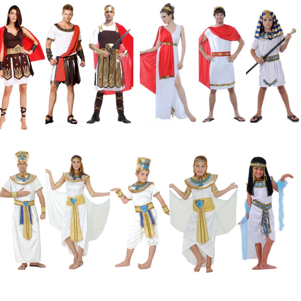 Malaysia Ready StockPretty Cleopatra Costumes Women Men Adult Cosplay Fancy Dress Egyptian Queen Costume Dress