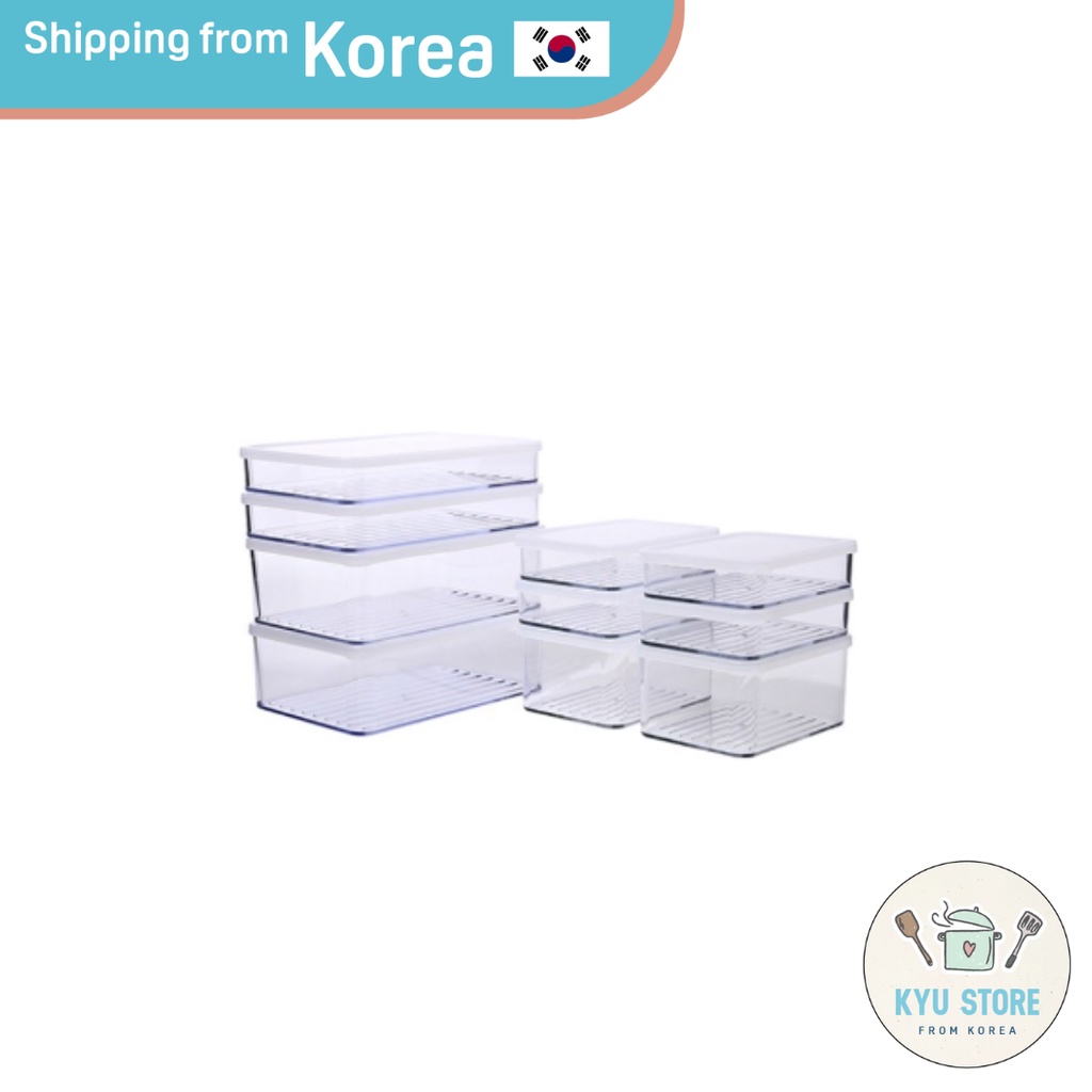 [SILICOOK Korea] Refrigerator Food Storage Containers Set 300ml + 600ml