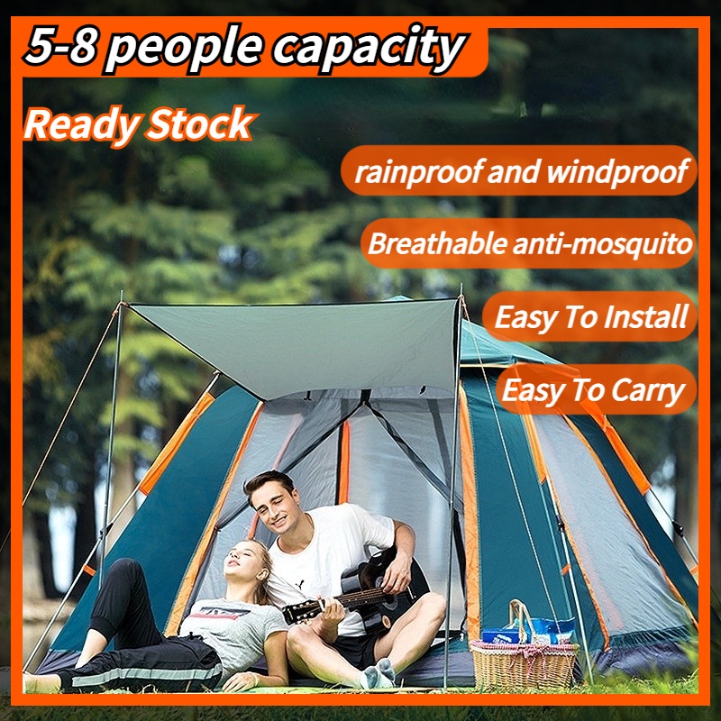 Khemah Camping Tent 58 Person Family Camping Tent Outdoor Camping Tent