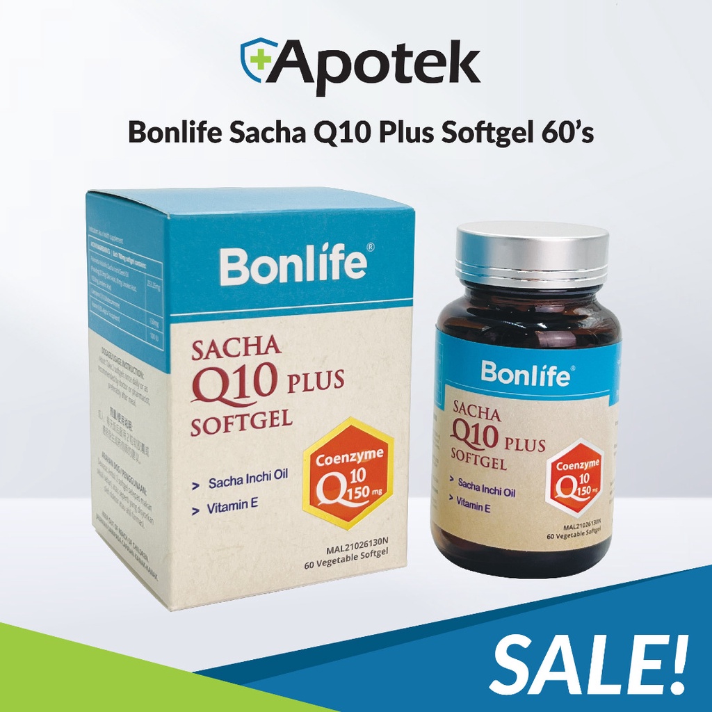 Bonlife Sacha Inchi Oil Q10 Softgel Omega 3 Omega 6 Omega 9 Vitamin K1