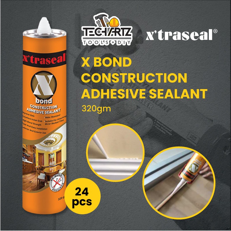 Xtraseal XBond Construction Adhesive Silicone Sealant X'traseal No More Nails X 24pcs Shopee