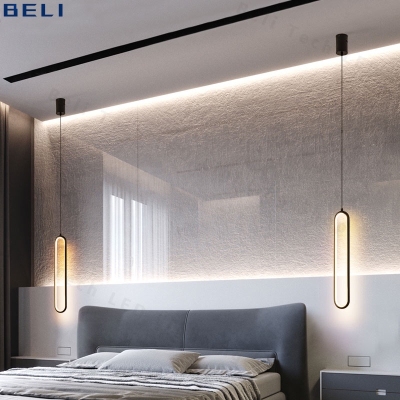Modern Bedroom Bedside Led Pendant Lights Living Room TV Wall Decor LED ...