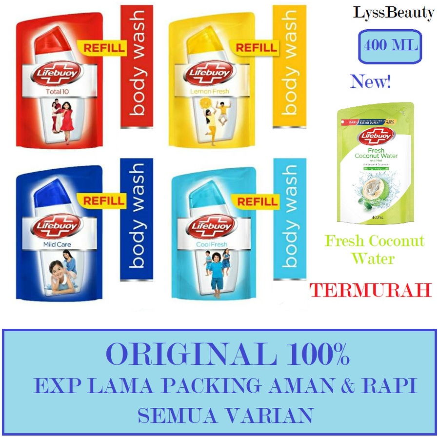 Lifebuoy Liquid Bath Soap / Body Wash Refill 400 ML All Variants