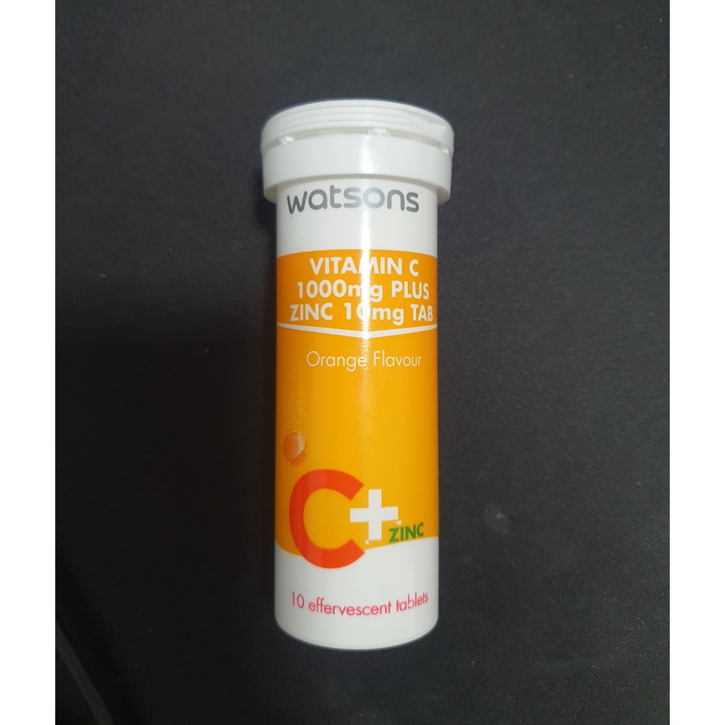 WATSONS Vitamin C 1000mg + Zinc 10mg 10Tablets | Shopee Malaysia