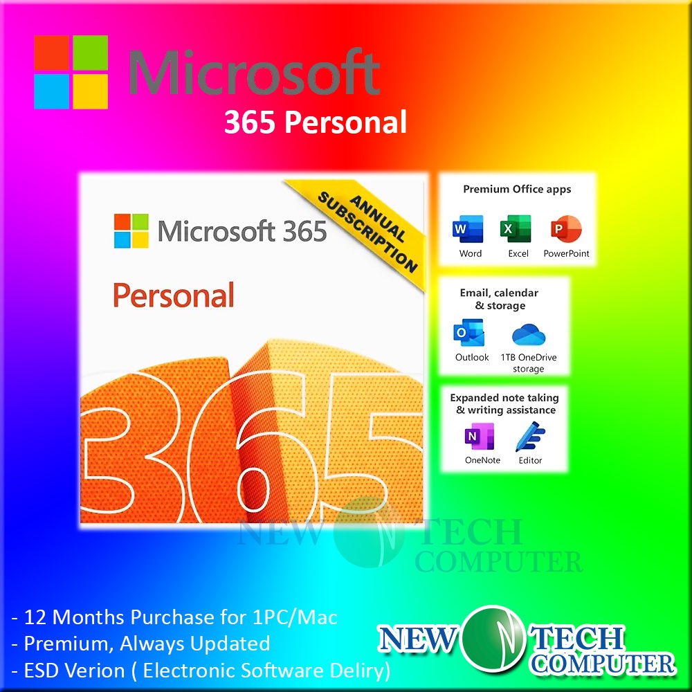 Microsoft Office 365 Personal / 365 Family (ESD) for Desktop & Laptop ...