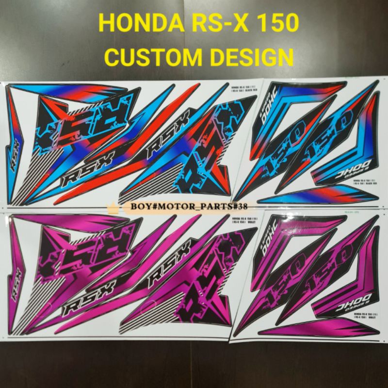 HONDA RSX 150 CUSTOM DESIGN ( 11 ) BODY STICKER ( READY STOCK ...