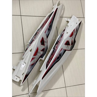 Coverset Yamaha Lc Lc V V Pearl White Full Stripe Red Merah Batik Smoke Bodyset Siap Tampal