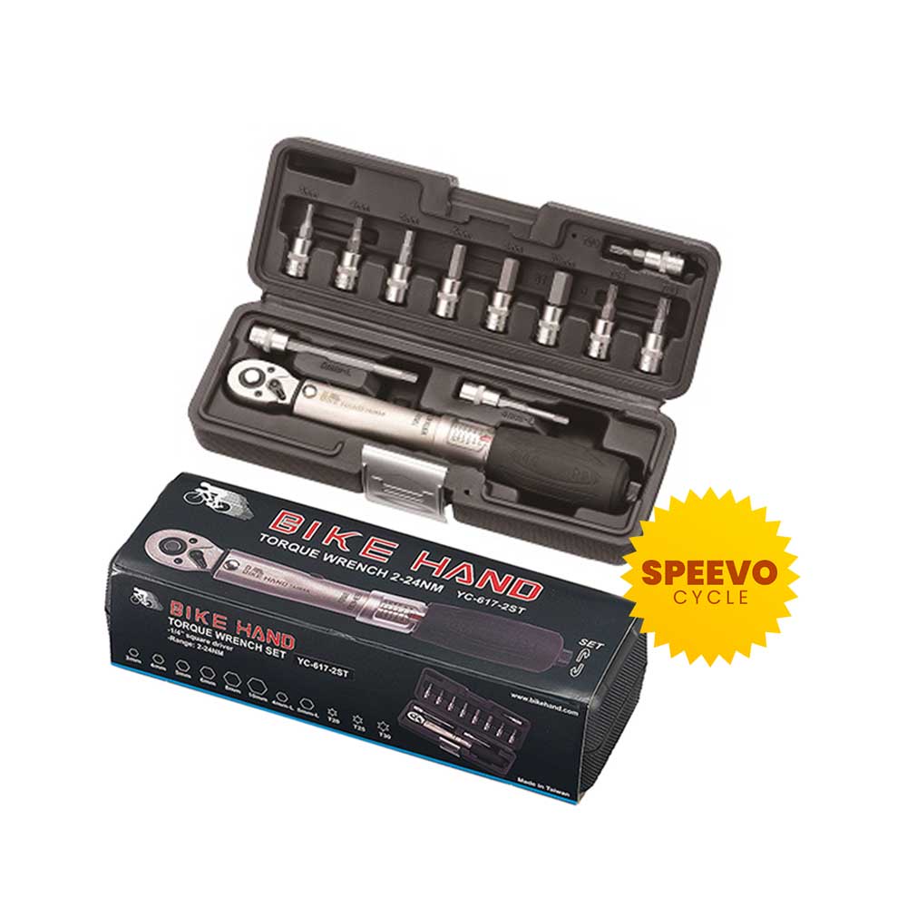 BIKE HAND TORQUE WRENCH 2-24NM ( YC-617-2ST ) - BICYCLE TORQ WRENCH TOOL - ALLEN KEY TOOL | CYCLING REPAIR TOOL KIT