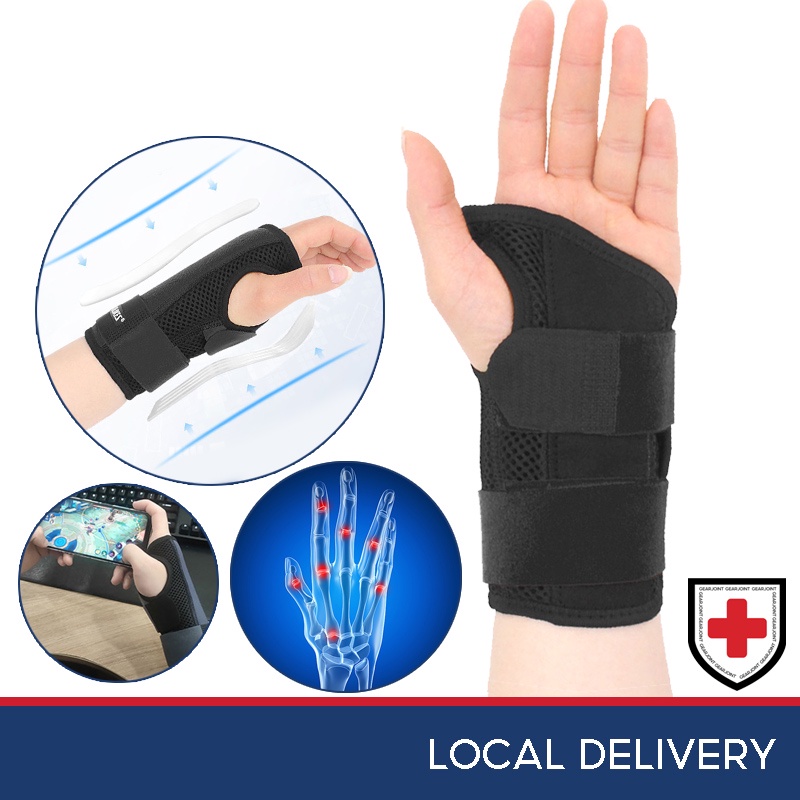 Wrist Support Brace with Splints / Carpal Tunnel Wrist Brace / Wrist Support / Wrist Splint / Hand Brace -Night Day Wrist Splint for Men Women for Relief of Arthritis, Wrists, Arm, Thumb and Hand Pain-F.D.A. Medical Device