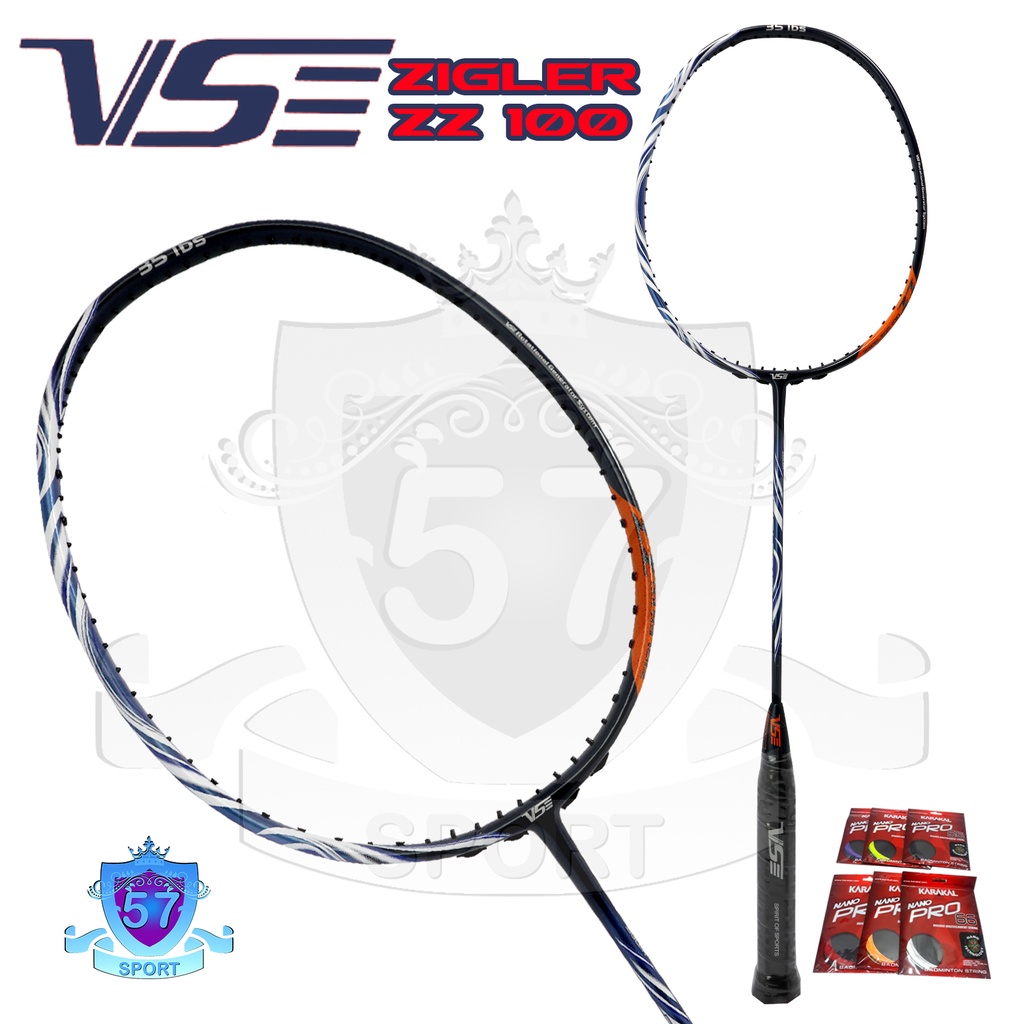 Original VSE Zigler Badminton Racket 100 ZZ Bonus String Shopee Malaysia