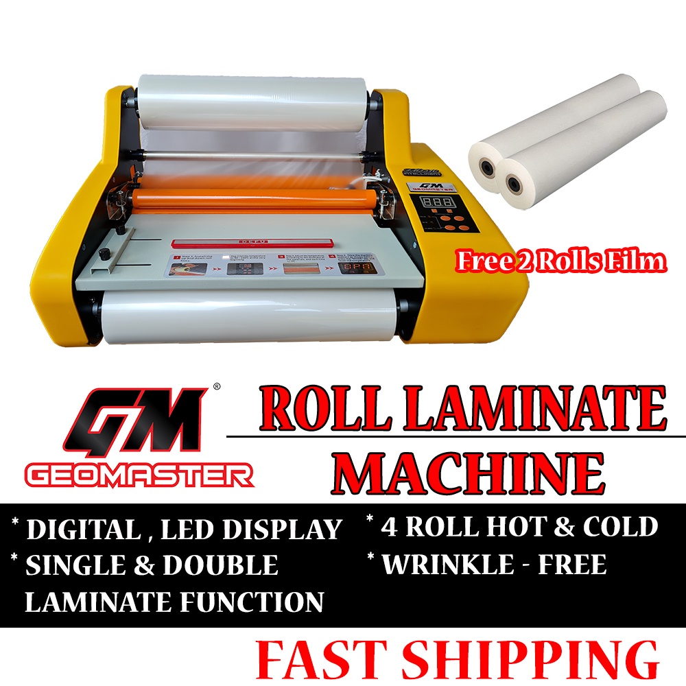 GEOMASTER Roll Laminator , A3 Laminating Machine, Roll Laminate Machine