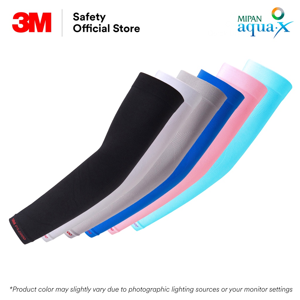 3M PS2000 Cool Arm Sleeves/ UV Protection/ Cycling Sleeves/ Quick Dry Arm Sleeves/ Unisex [1 Pair] EMD